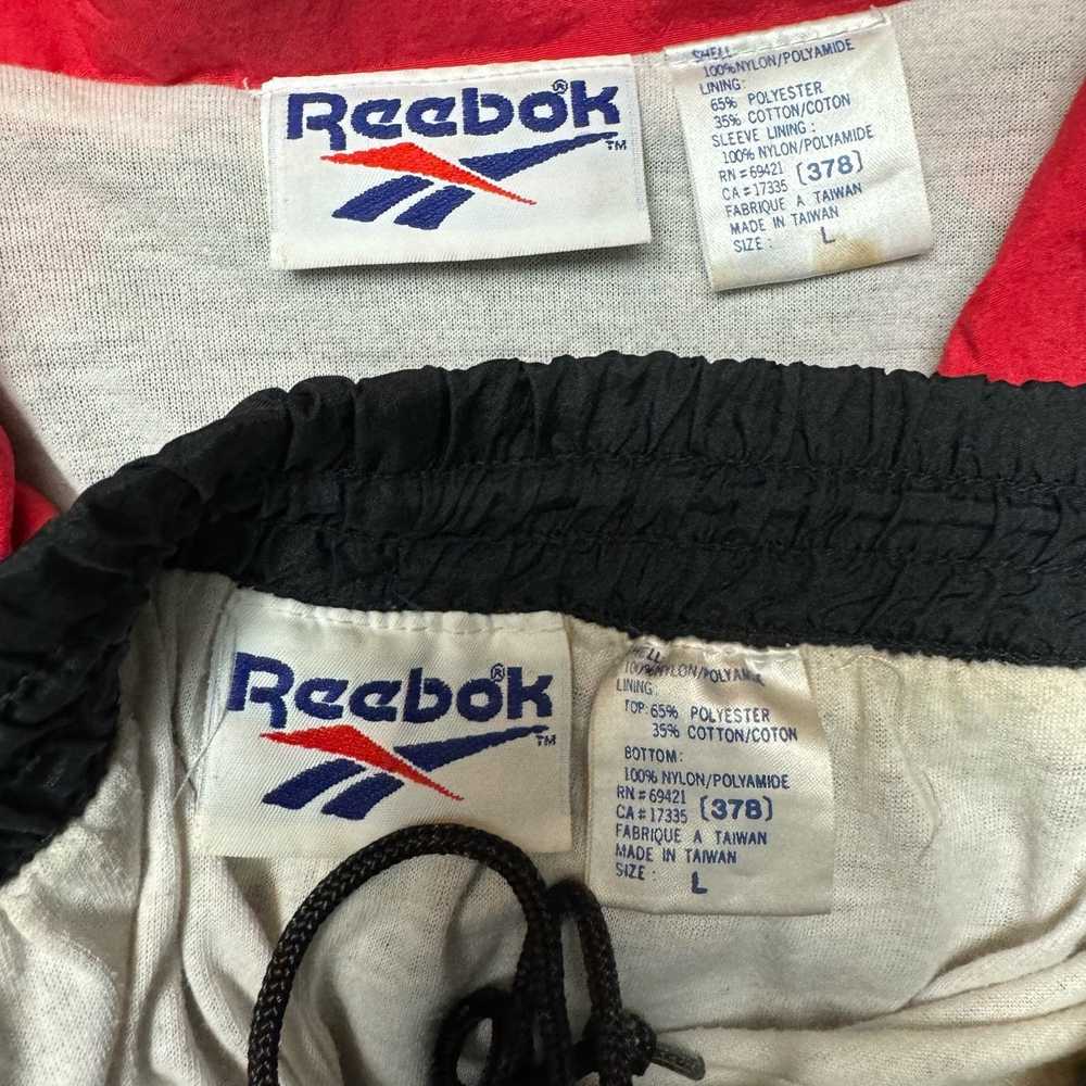 Reebok Reebok 90s Vintage Red Black Windbreaker T… - image 2