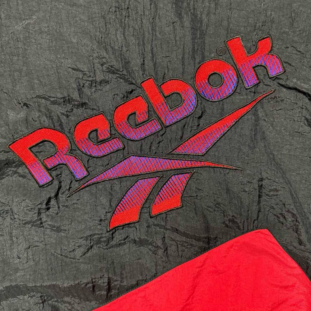 Reebok Reebok 90s Vintage Red Black Windbreaker T… - image 8