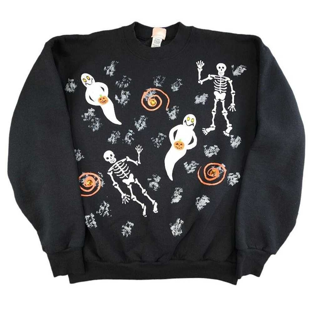 Vintage Vintage Halloween Sweatshirt Mens Size La… - image 1