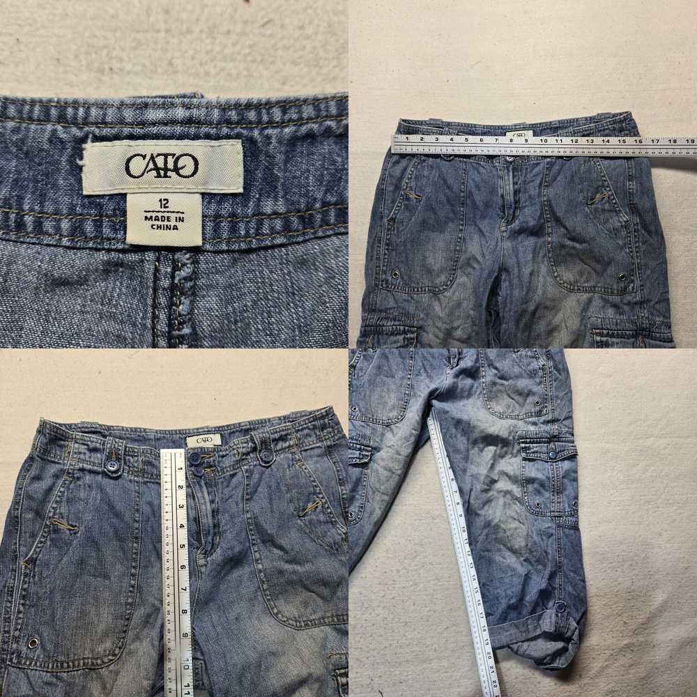Vintage Cato Jeans Mid-Rise Capri 5-Pocket Zip Cl… - image 4