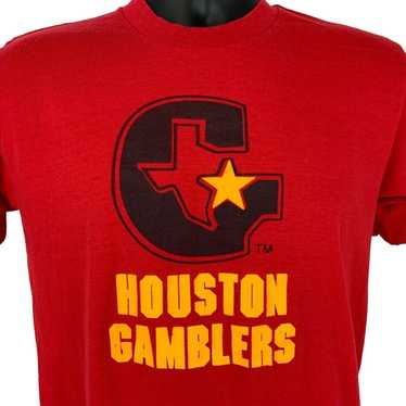 Vintage Houston Gamblers Vintage 80s T Shirt Small