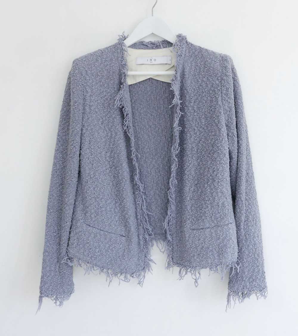 Iro IRO Shavani Pale Blue Cotton Tweed Jacket - image 1