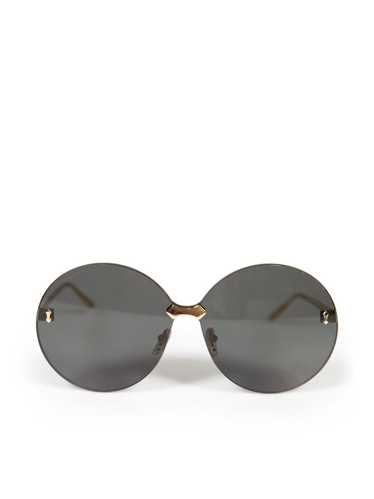 Gucci Black GG0353S Round Frame Rimless Sunglasses