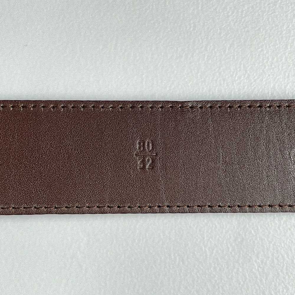 Prada 3cm Brown Ostrich Leather Belt - image 8