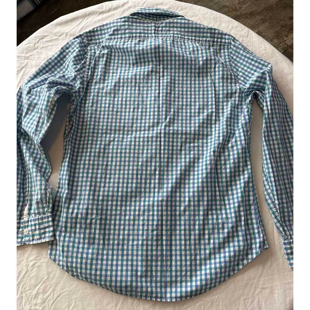 Express Express ButtonUp Shirt Med Teal/Blue/Whit… - image 11