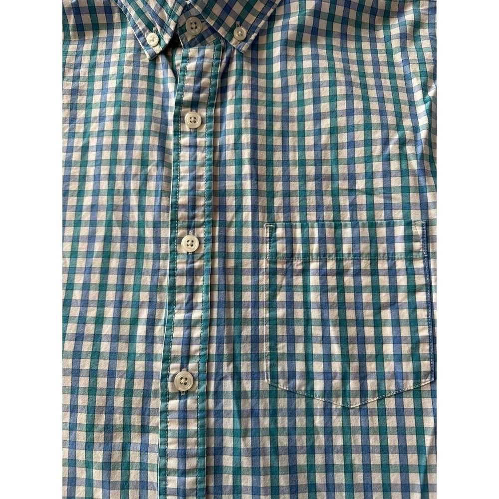 Express Express ButtonUp Shirt Med Teal/Blue/Whit… - image 4