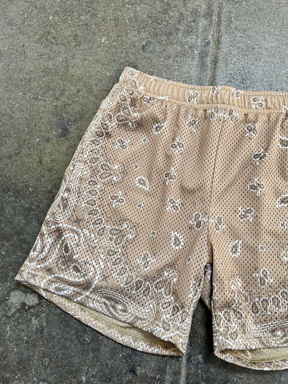 Streetwear × Vintage Paisley Bandana Mesh Shorts … - image 2