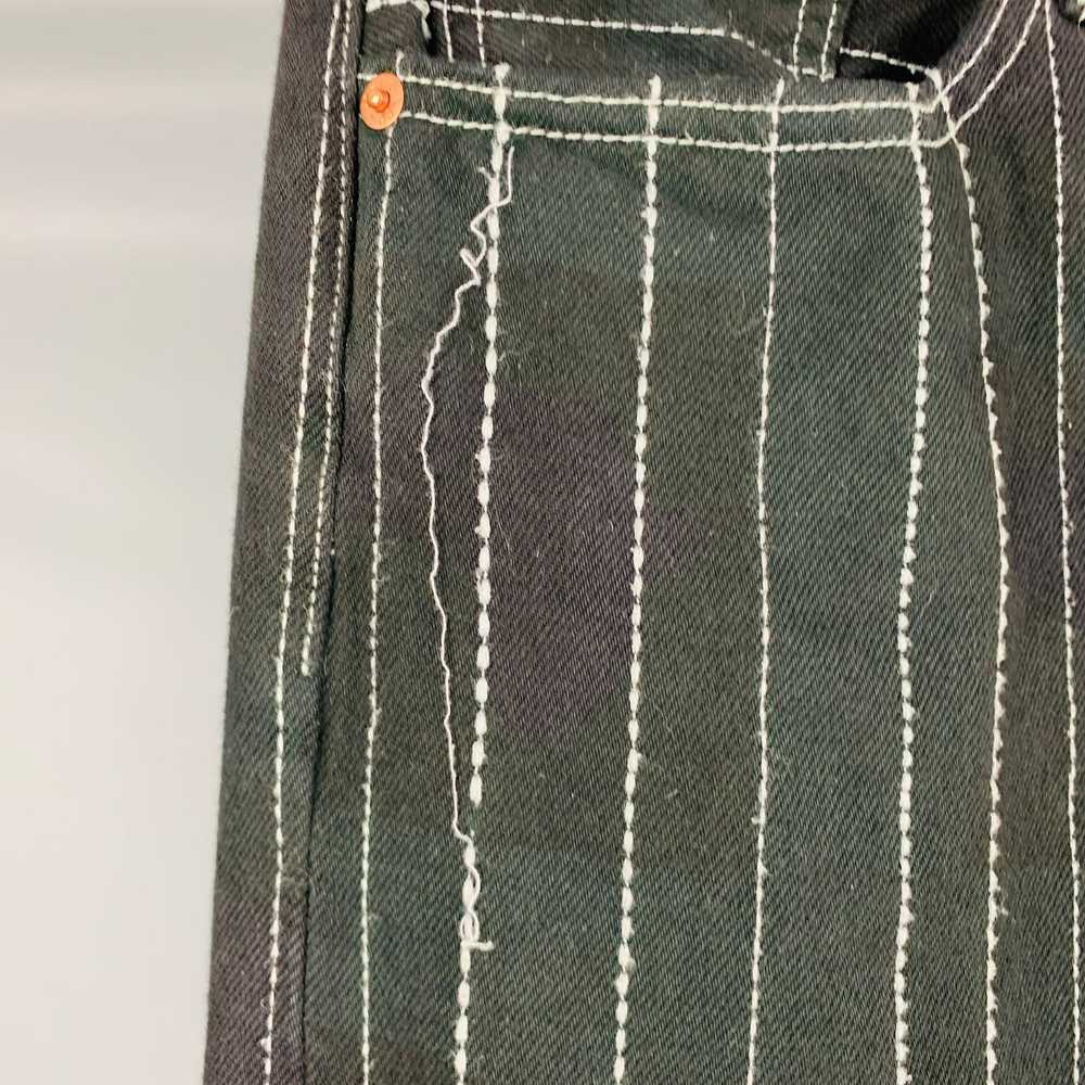 Levi's Black White Patches Cotton Embroidered Jea… - image 6