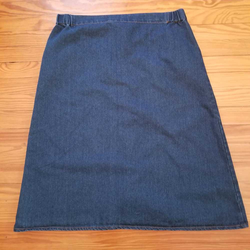 Vintage Jennifer Lauren 1X Blue Jean Denim Skirt … - image 2