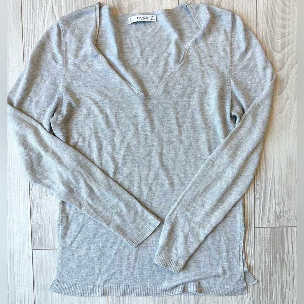 Mango Mango Suit Thin Gray Sweater Size 6 - image 1
