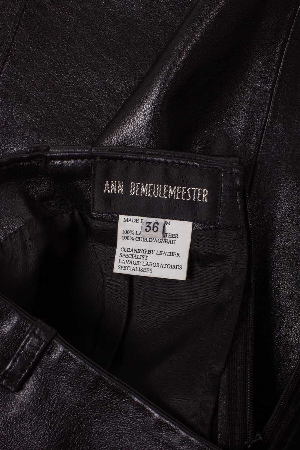 Ann Demeulemeester ANN DEMEULEMEESTER BLACK LEATH… - image 4