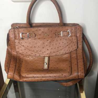 Guess vintage brown Kingsley textured cross body h