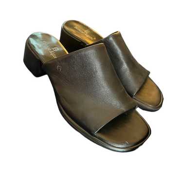 Leather slide on mules - image 1