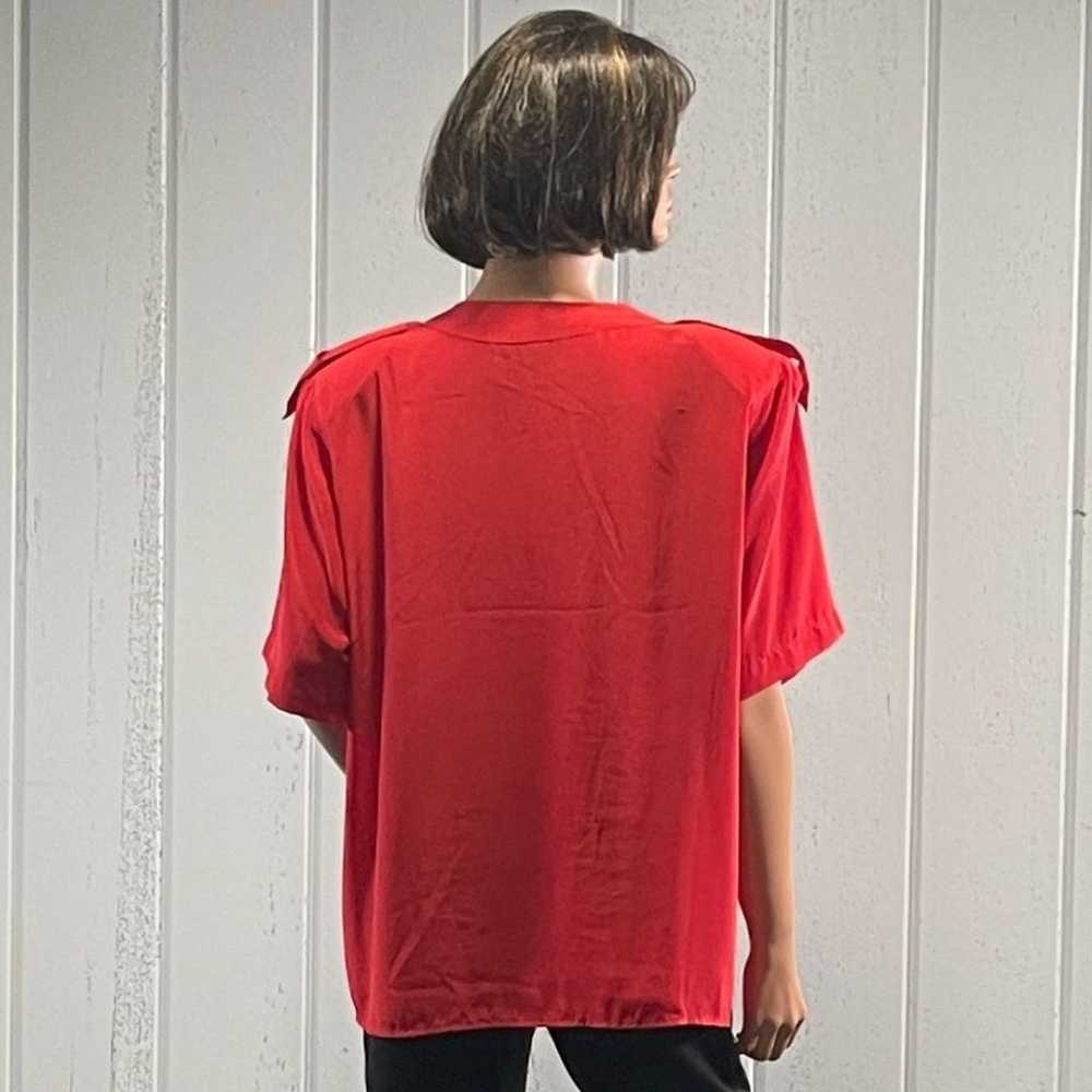 *Vintage Pierre Cardin Women’s Red Short Sleeve B… - image 2