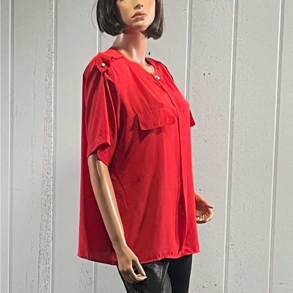 *Vintage Pierre Cardin Women’s Red Short Sleeve B… - image 6