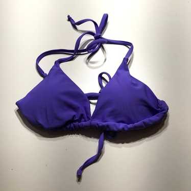 Purple String Triangle String Bikini Top w/ Remov… - image 1