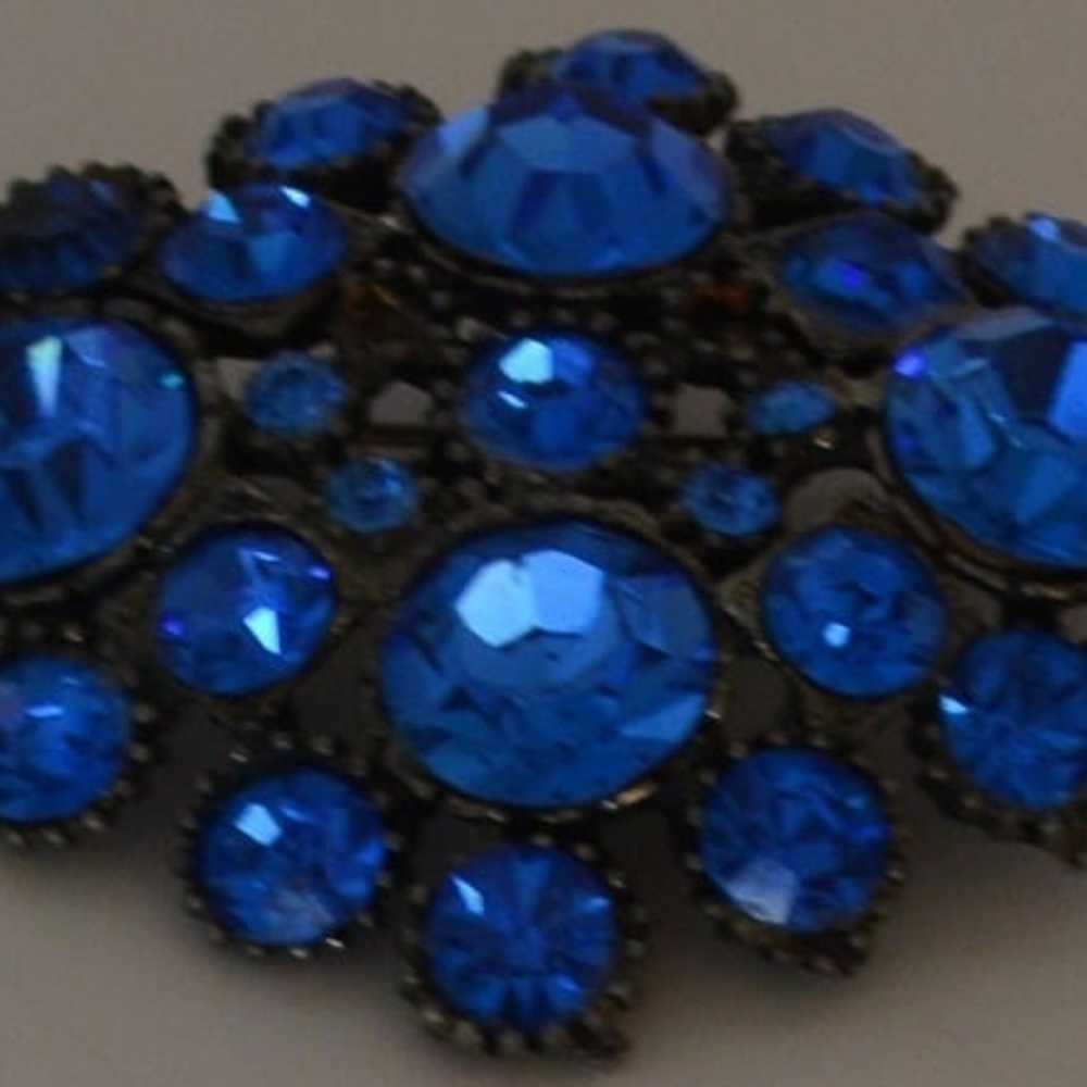 Jewelry-SKU#04/Brooch Vintage Sapphire Blue Brooch - image 12