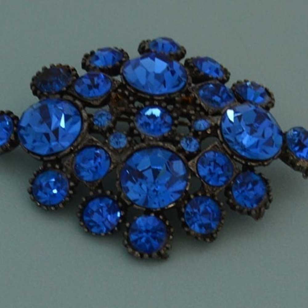 Jewelry-SKU#04/Brooch Vintage Sapphire Blue Brooch - image 8