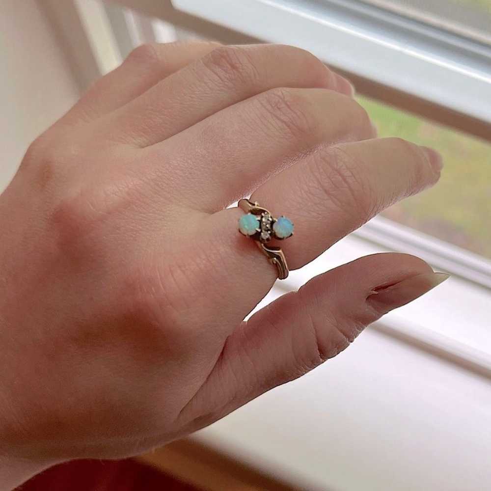 Estate Victorian Opal and Diamond Ring - image 3