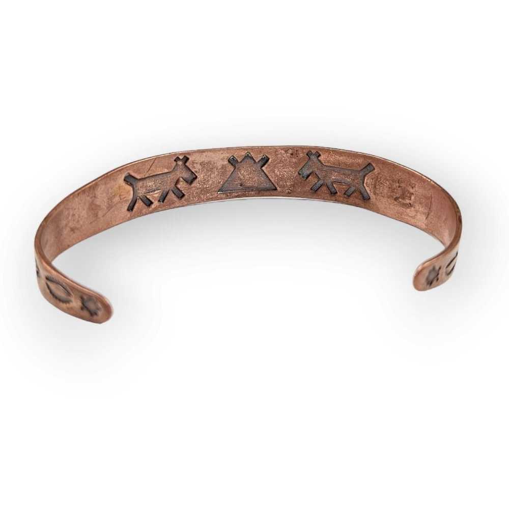 Bell Trading Post Copper Cuff Bracelet Vtg Southw… - image 4