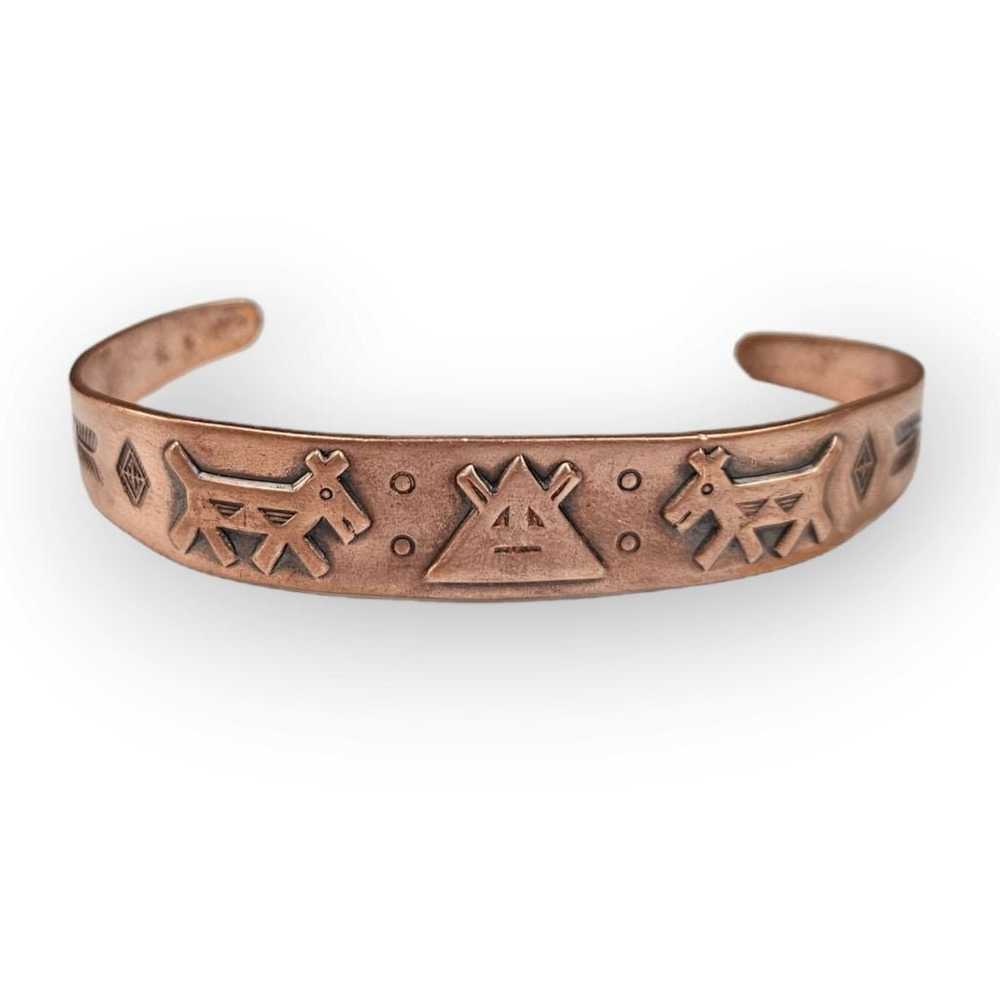 Bell Trading Post Copper Cuff Bracelet Vtg Southw… - image 5