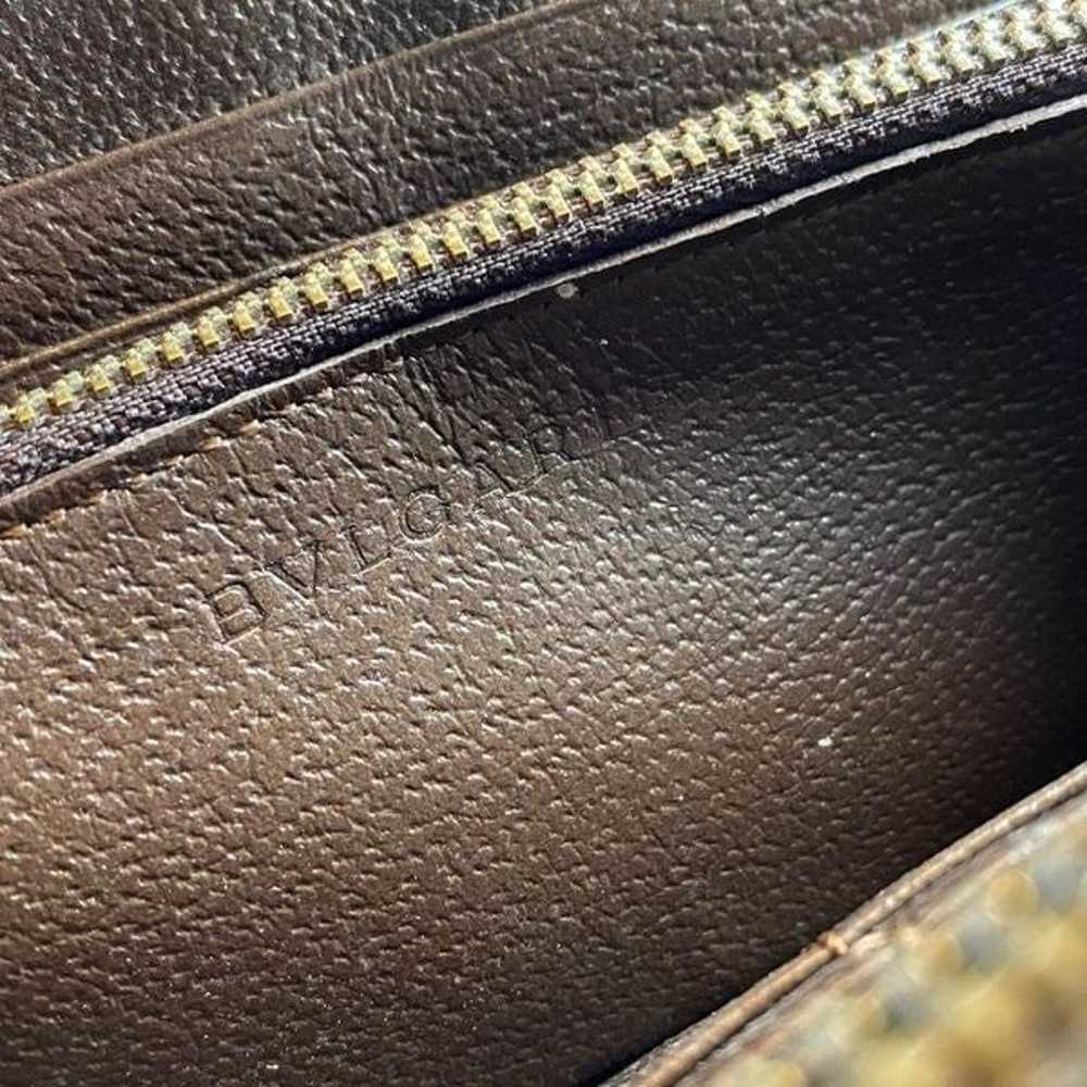 Authentic Bvlgari Tan Canvas (Leather Interior) Z… - image 7