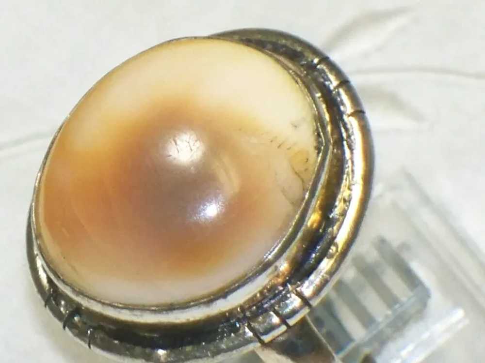 Vintage Operculum Shell Ring Size 8-1/2 - image 11