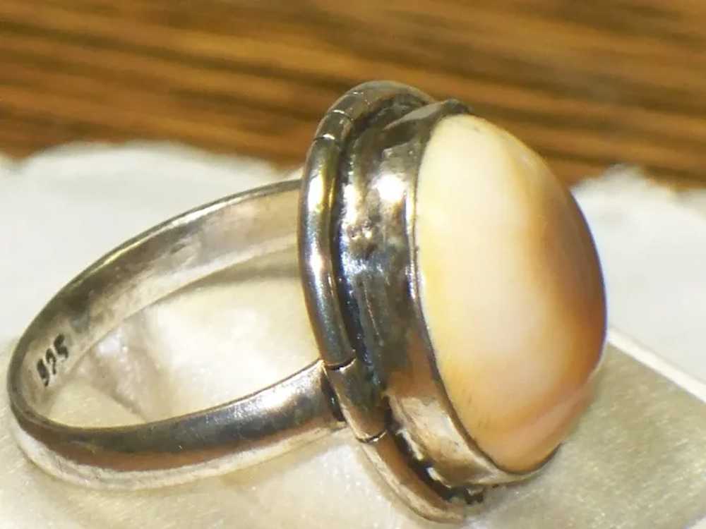 Vintage Operculum Shell Ring Size 8-1/2 - image 8