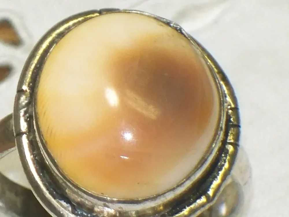 Vintage Operculum Shell Ring Size 8-1/2 - image 9