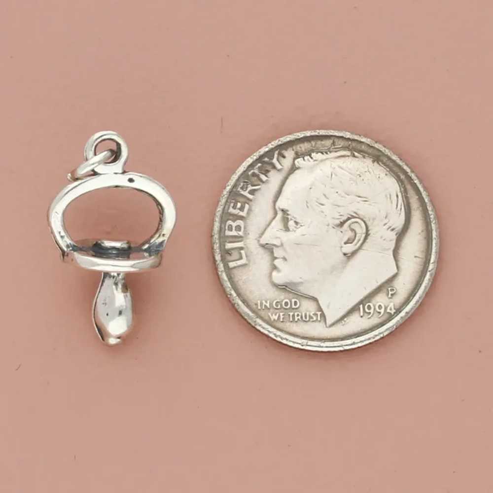 Sterling Silver 3D Baby Pacifier Binky Charm - image 4