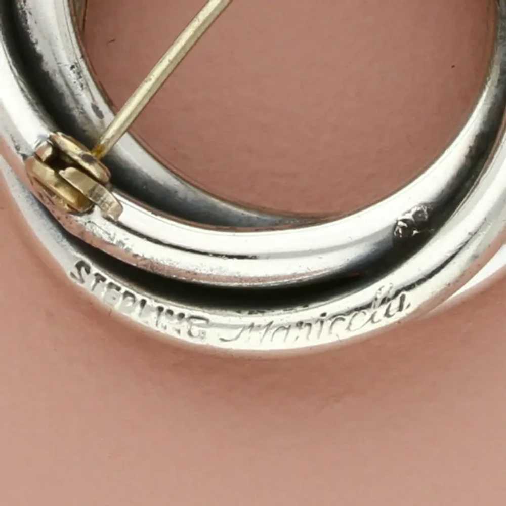 Marigold Sterling Silver Vintage Linked Rings Bro… - image 3