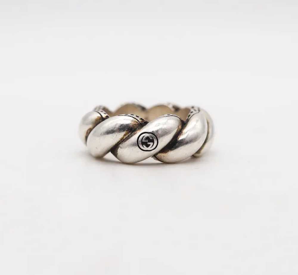 Gucci Firenze Vintage Twisted Band Ring In Solid … - image 4