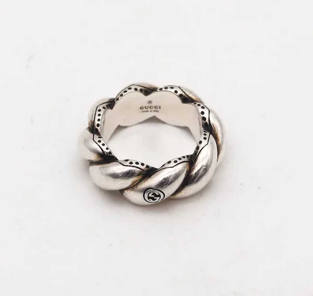 Gucci Firenze Vintage Twisted Band Ring In Solid … - image 5