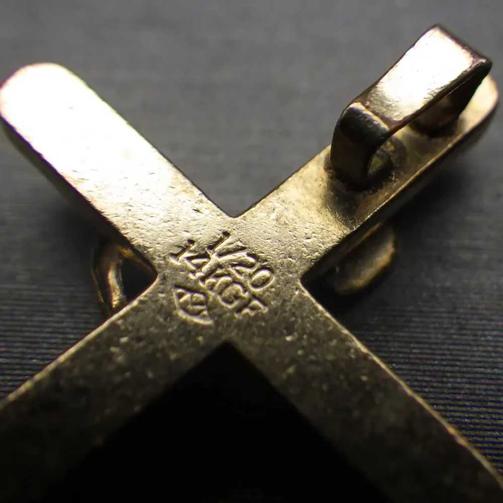 Vintage Crucifix Two Tone, 14k Gold Filled, Beaut… - image 2