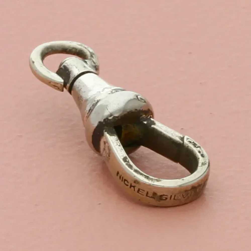 Nickel Silver Classic Charm Holder Fob Clasp - image 3