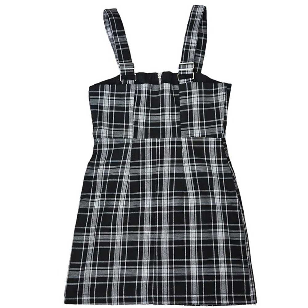 Forever 21 Plaid Jumper Dress Black White Size Sm… - image 3