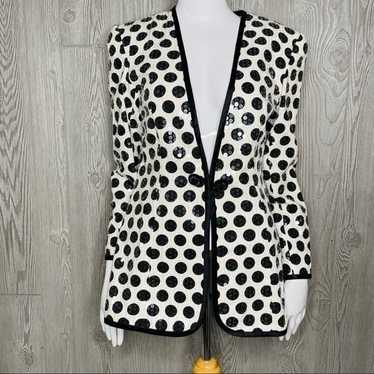 Vintage A.J Bari sequin polka dot  blazer jacket … - image 1