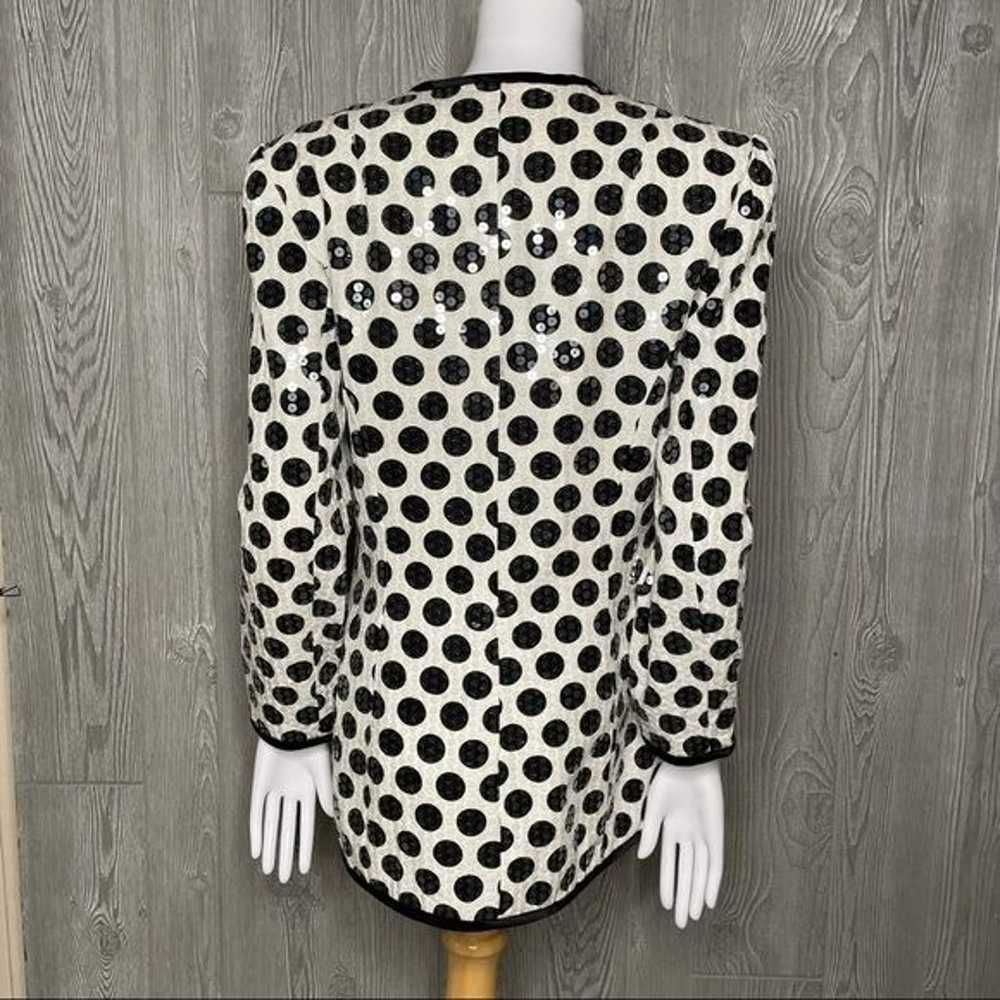Vintage A.J Bari sequin polka dot  blazer jacket … - image 5