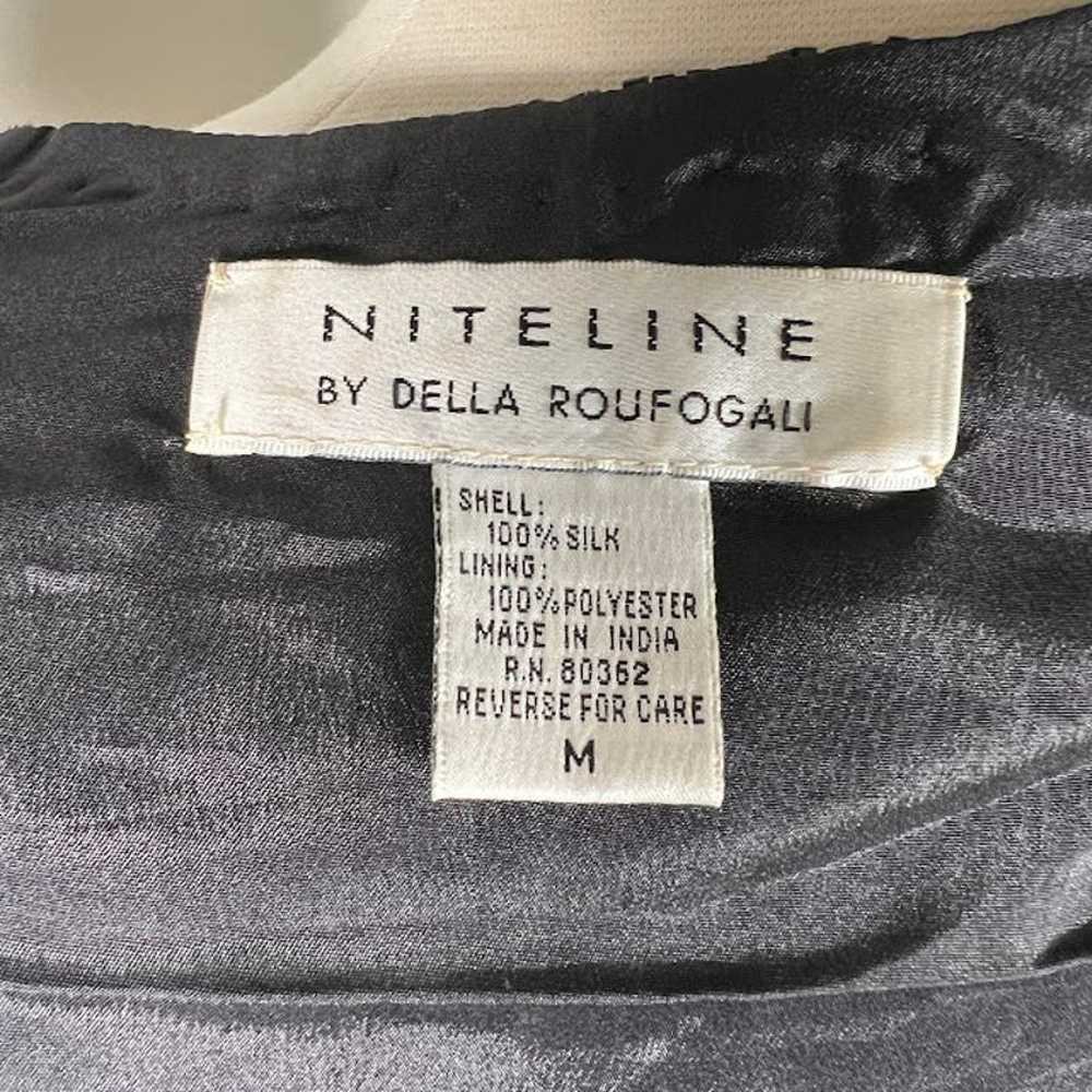 Vtg Niteline Della Roufogali Beaded Jacket M Blac… - image 10