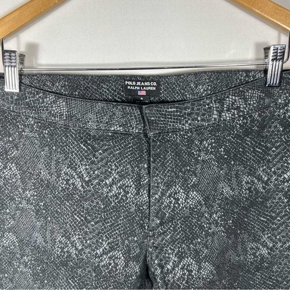 Polo Jeans Co. Black snake print pants Size 4 - image 4