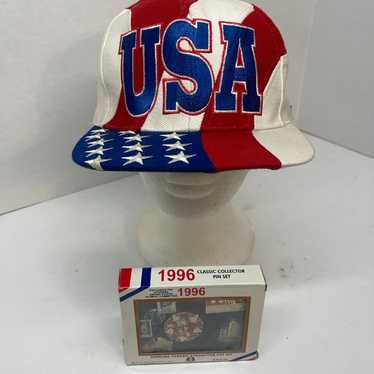 Vintage 1996 Atlanta Olympics USA Big Logo SnapBa… - image 1