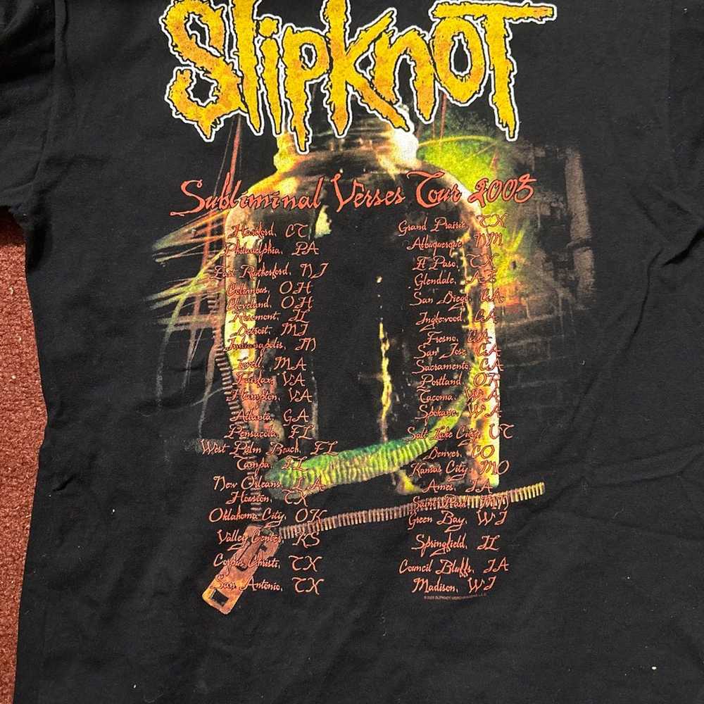 Slipknot subliminal verses 2005 tour shirt size m… - image 4