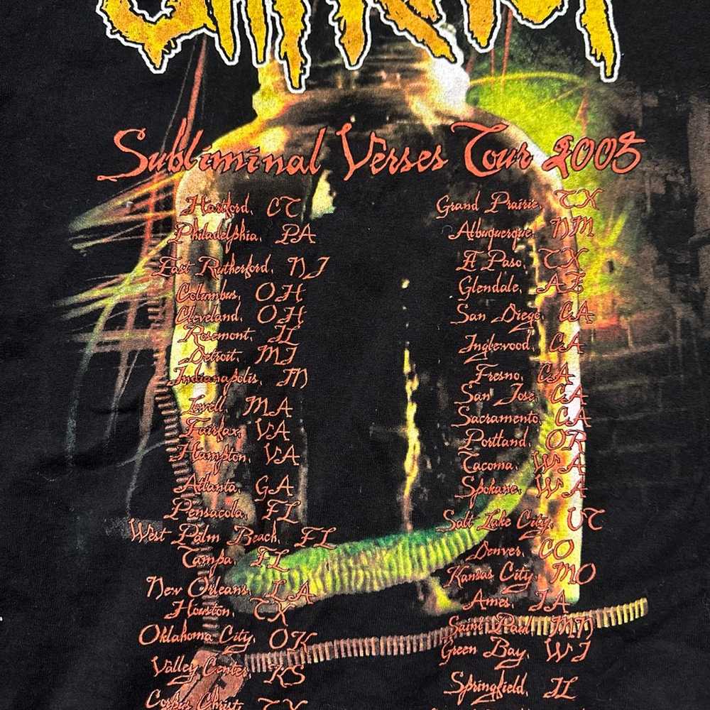 Slipknot subliminal verses 2005 tour shirt size m… - image 5