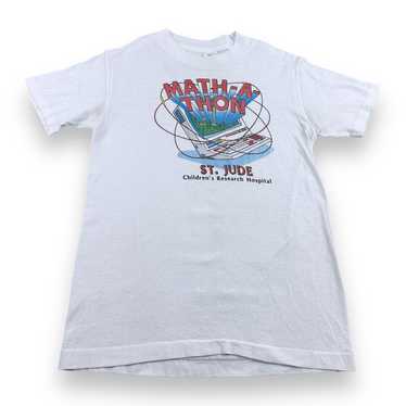 Vintage Math Shirt Adult EXTRA SMALL White 90s Ch… - image 1