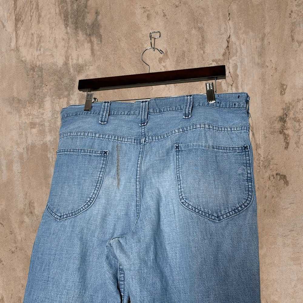 True Vintage Lee Flared Jeans Light Wash 70s - image 2