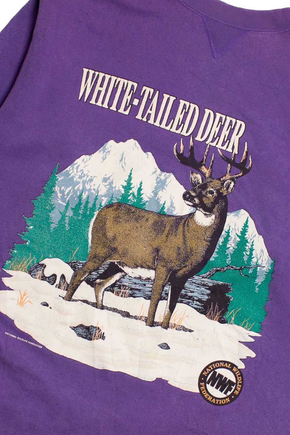 Vintage White-Tailed Deer Sweatshirt Dress (1990s) - image 2