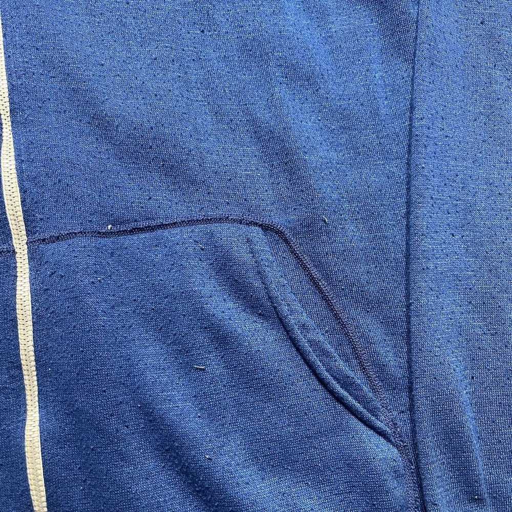 Vintage 70s Unbranded Blue Blank Zip Up Hoodie - image 2