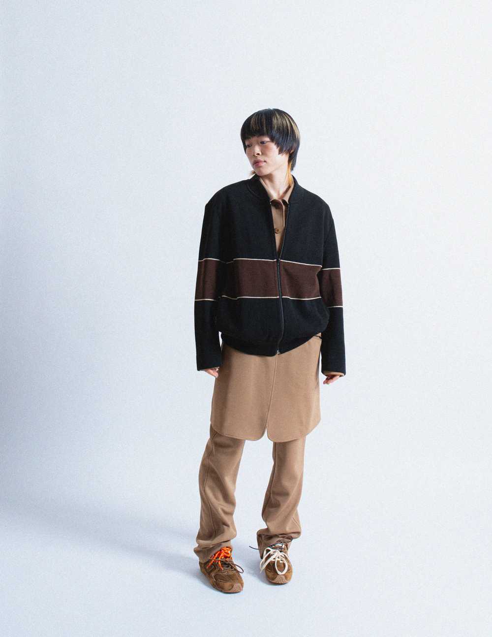 Issey Miyake vintage sweater bomber jacket - image 1