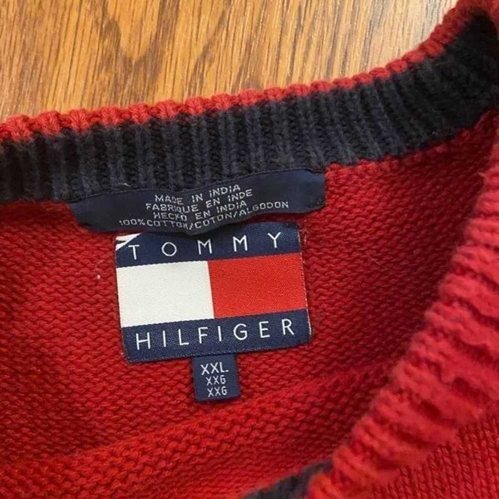 Tommy Hilfiger Vintage Red Sweater XXL - image 3
