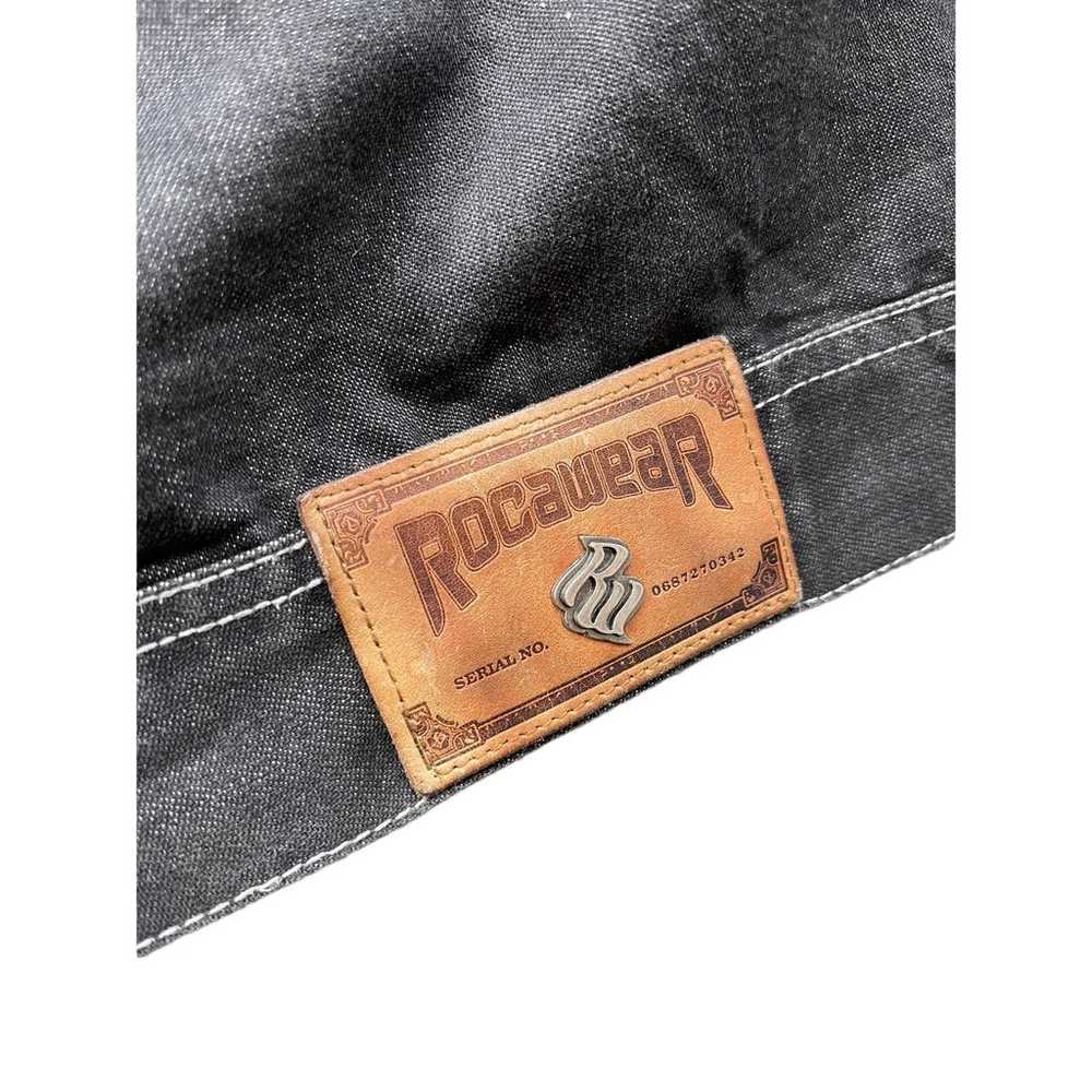 Vintage 1990's Rocawear Dark Washed Indigo Denim … - image 8